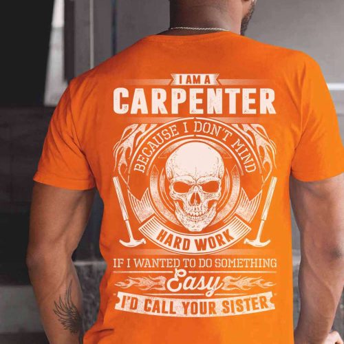Sarcastic Carpenter Black T-shirt For Men And Women