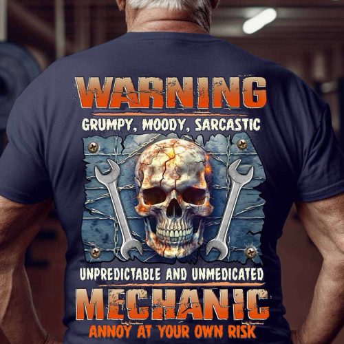 Mechanic I Actually Don’t Need To Control My Anger Black T-shirt For Men And Women