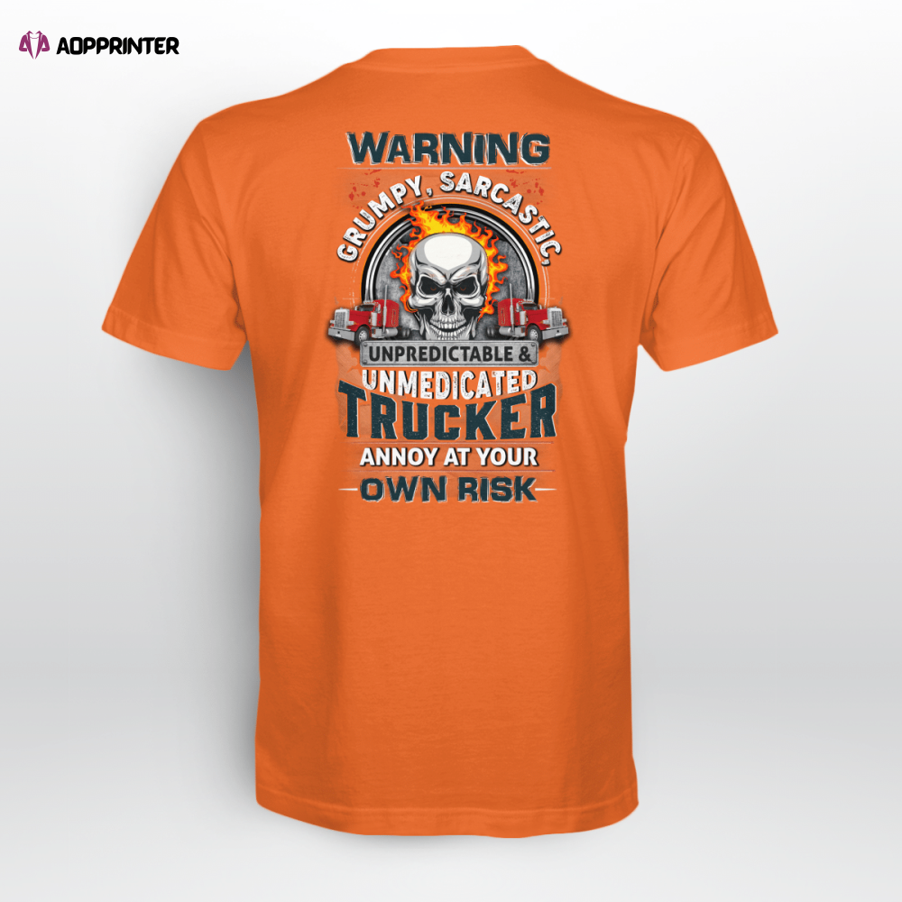Sarcastic Trucker Orange T-shirt Gift For Father And Truckers