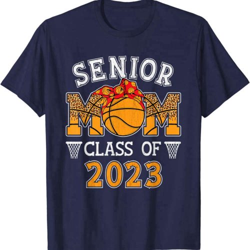 Senior Mom Class Of 2023 Basketball Graduation Mom 2023 Grad T-Shirt