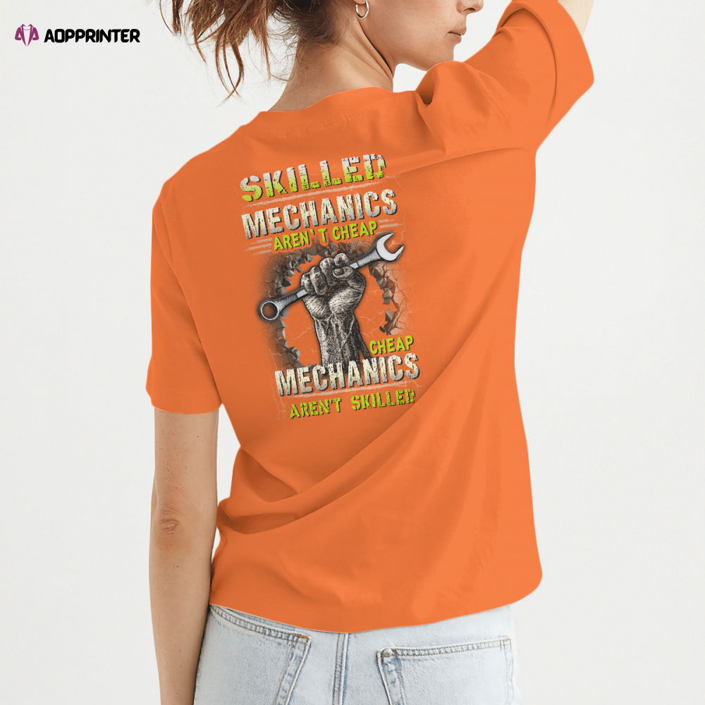 Skilled Mechanics Aren’t Cheap Orange  T-shirt For Men And Women