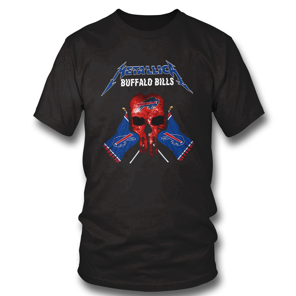 Skull Metallica Buffalo Bills T-shirt Long Sleeve, Ladies Tee