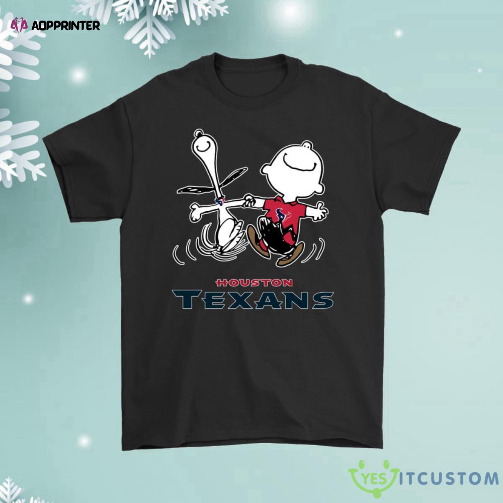 Snoopy And Charlie Brown Happy Houston Texans Fans Shirt