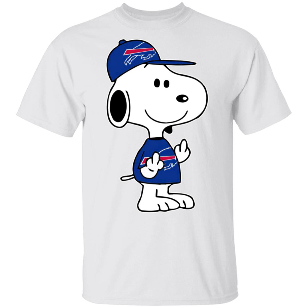 Snoopy Buffalo Bills NFL Double Middle Fingers Fck You Shirt