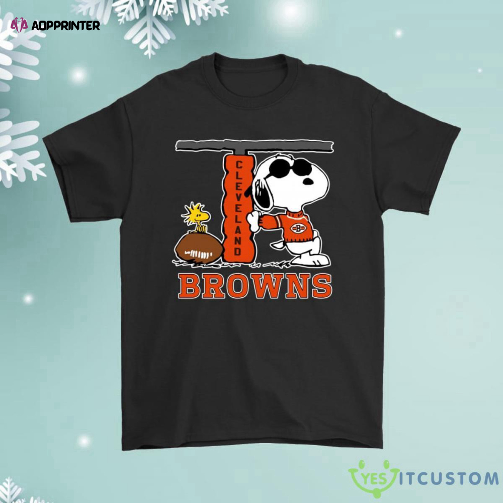 Snoopy Joe Cool And Woodstock The Cleveland Browns Shirt