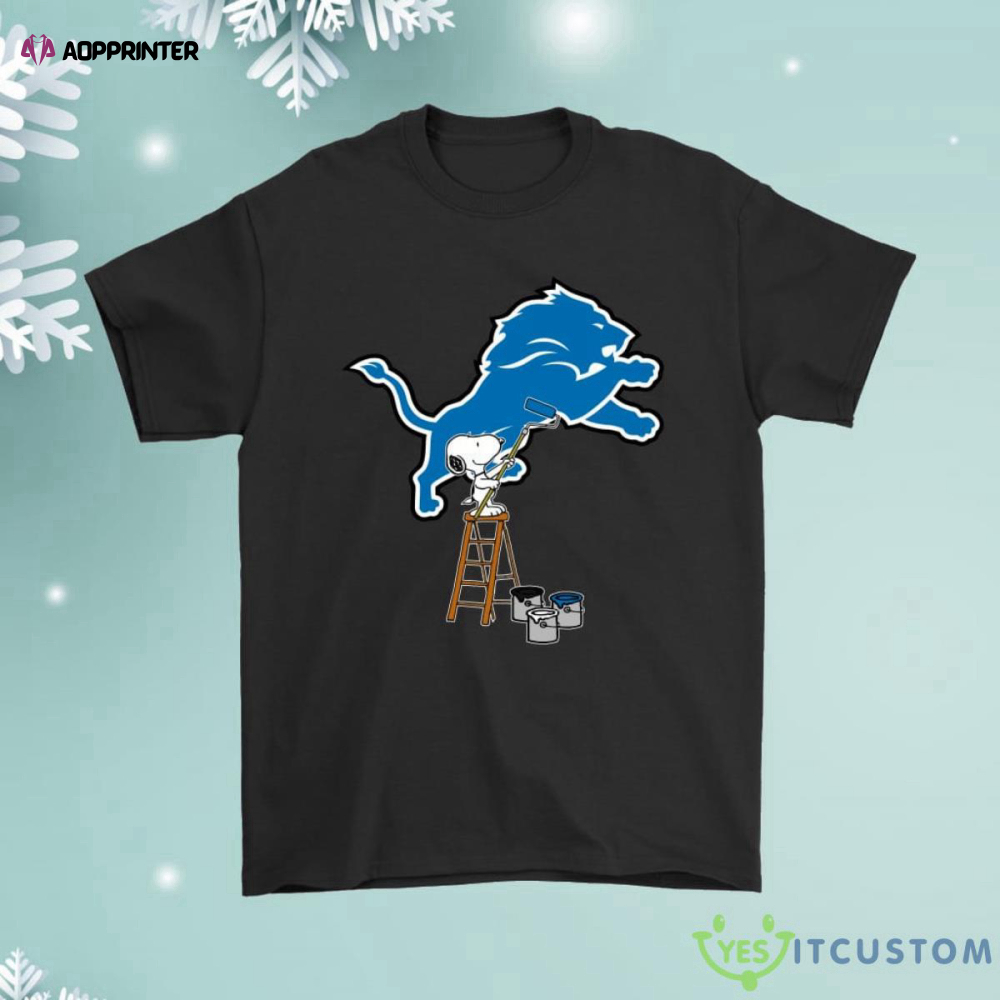 Snoopy Paints The Detroit Lions Logo Football Shirt