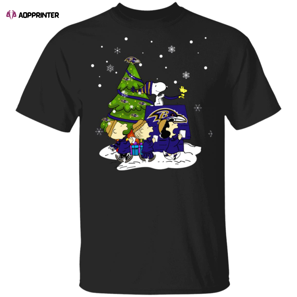 Snoopy The Peanuts Baltimore Ravens Christmas Sweater