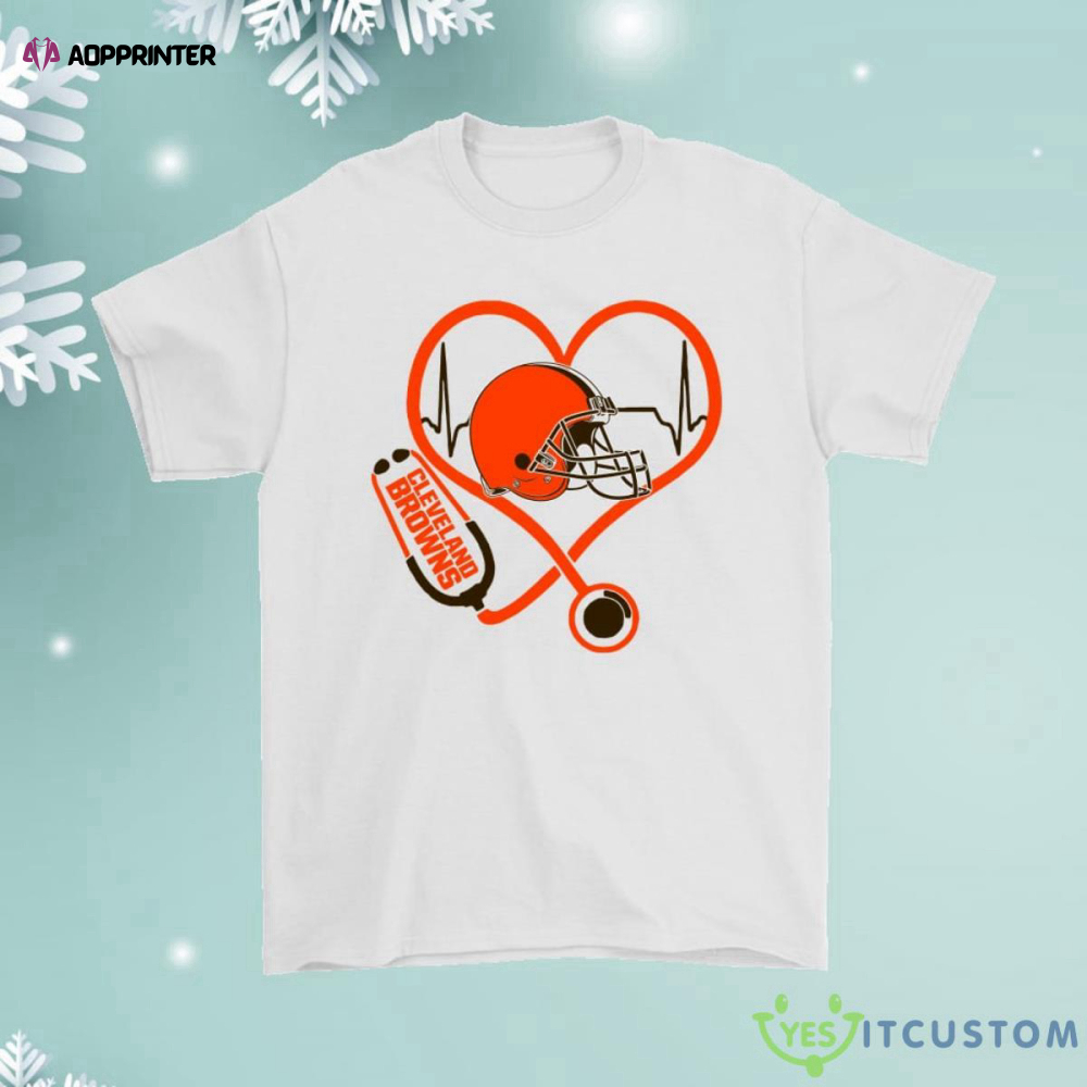Stethoscope Heartbeat Nurse Symbol Cleveland Browns Shirt