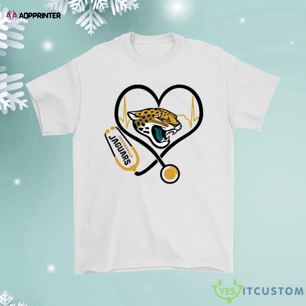 Stethoscope Heartbeat Nurse Symbol Jacksonville Jaguars Shirt