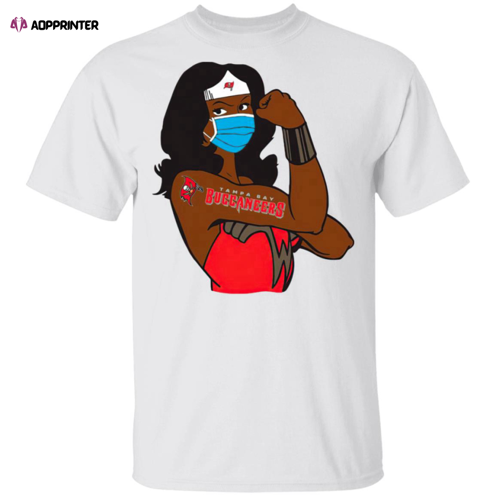 Strong Woman Face Mask With Tampa Bay Buccaneers 2021 Shirt