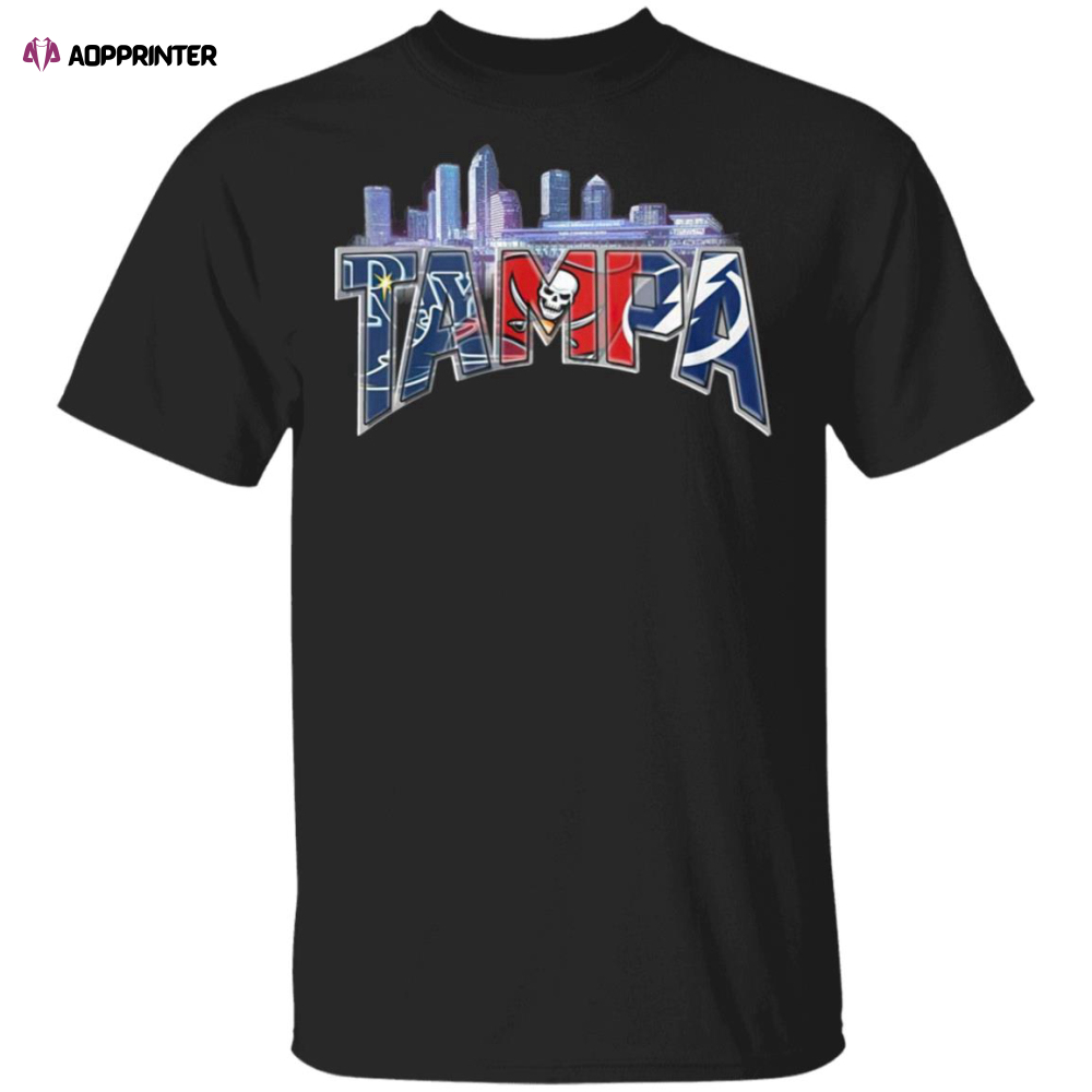 Tampa City Tampa Bay Rays Tampa Bay Buccaneers Tampa Bay Lighting Shirt