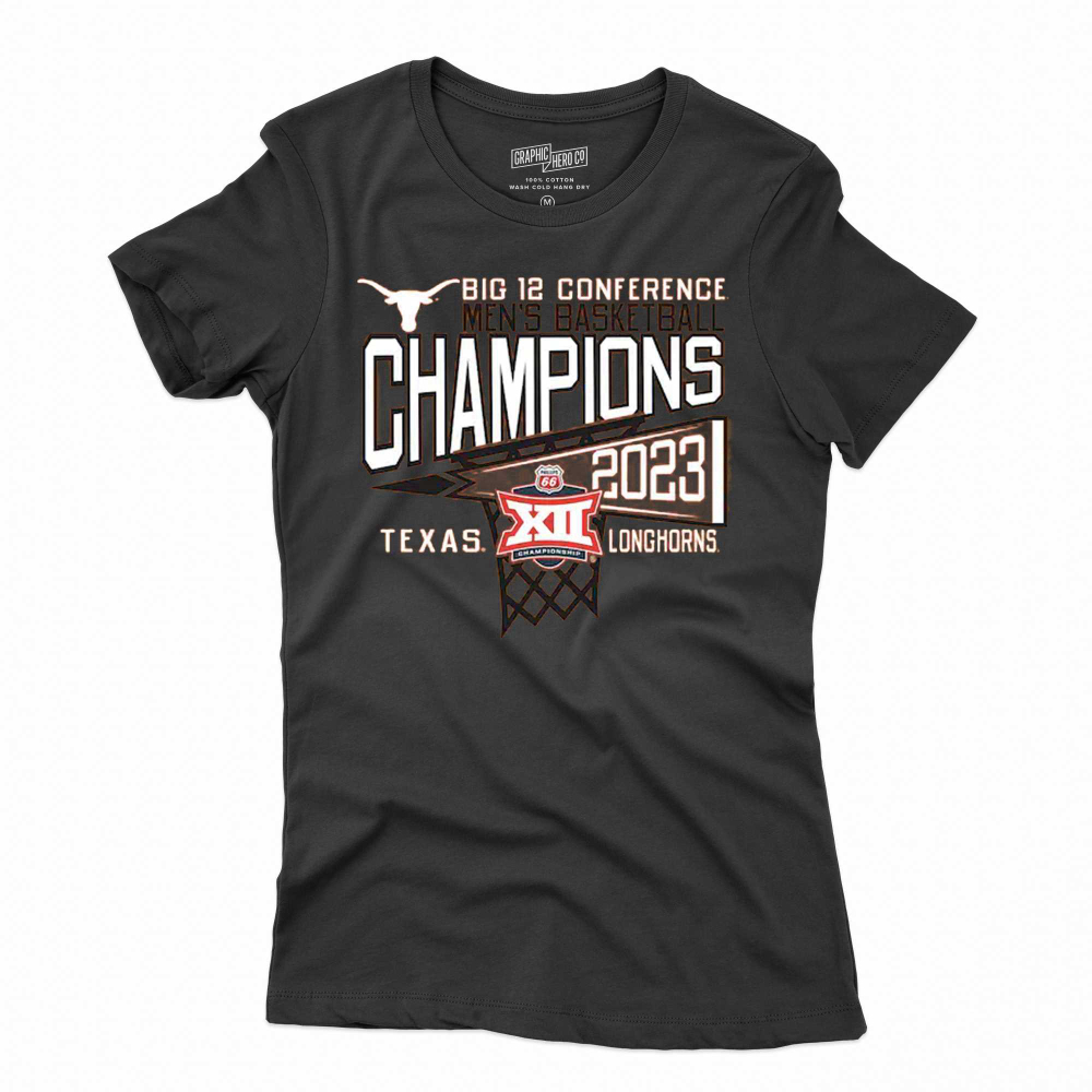 Texas Longhorns 2023 Big 12 Men’s Basketball Conference Tournament Champions Locker Room T-shirt