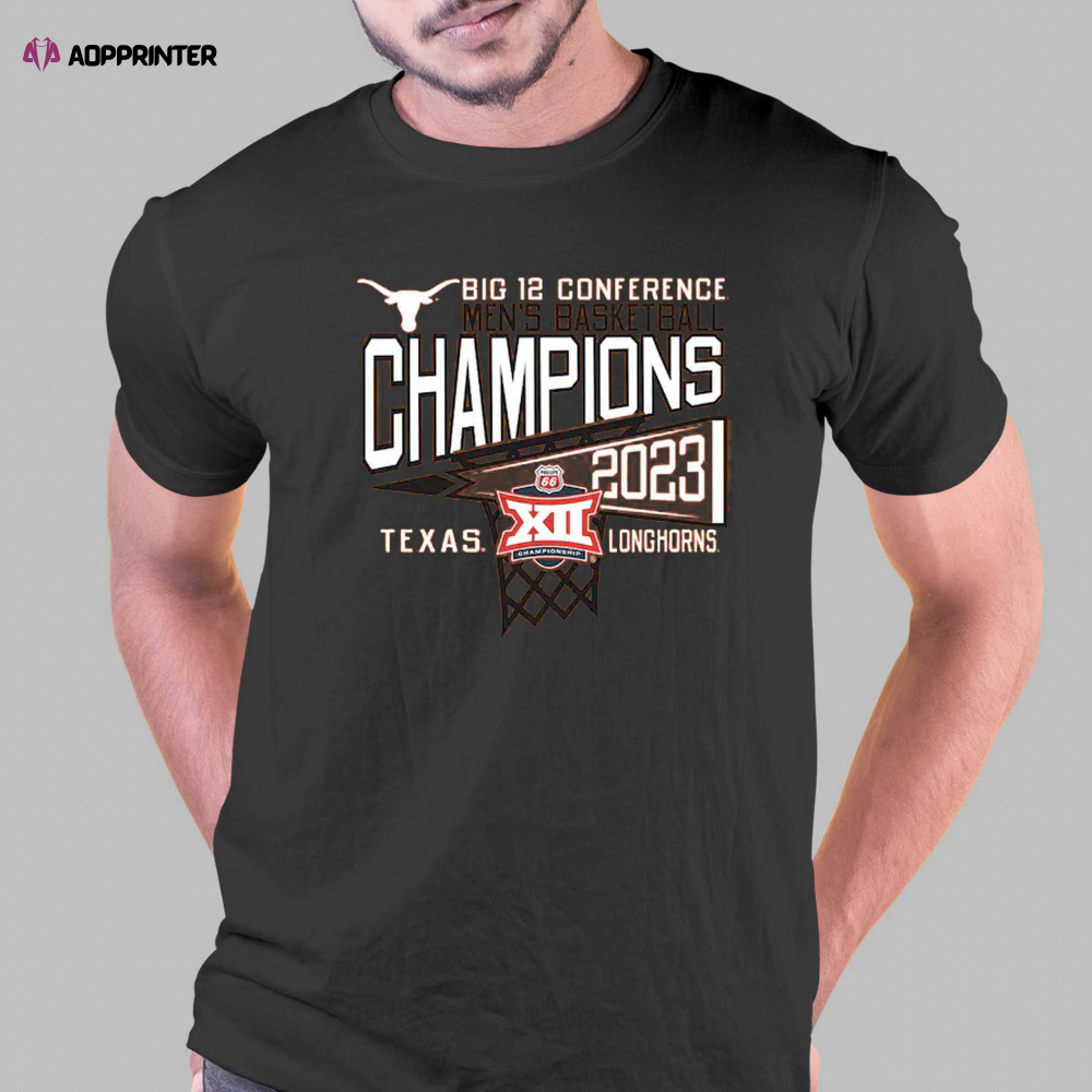 Texas Longhorns 2023 Big 12 Men’s Basketball Conference Tournament Champions Locker Room T-shirt