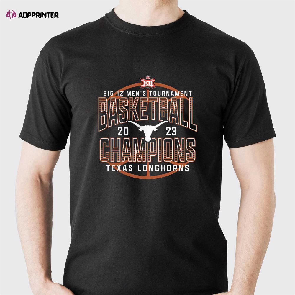 Texas Longhorns Fanatics Branded 2023 Big 12 Men’s Basketball Conference Tournament Champions T-shirt