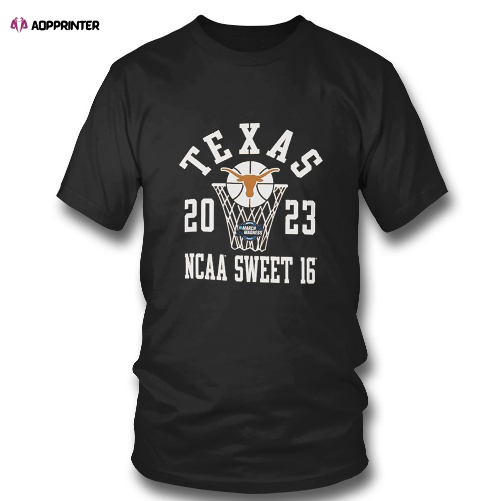 Texas Longhorns Mens Basketball Ncaa Sweet Sixteen 2023 T-shirt