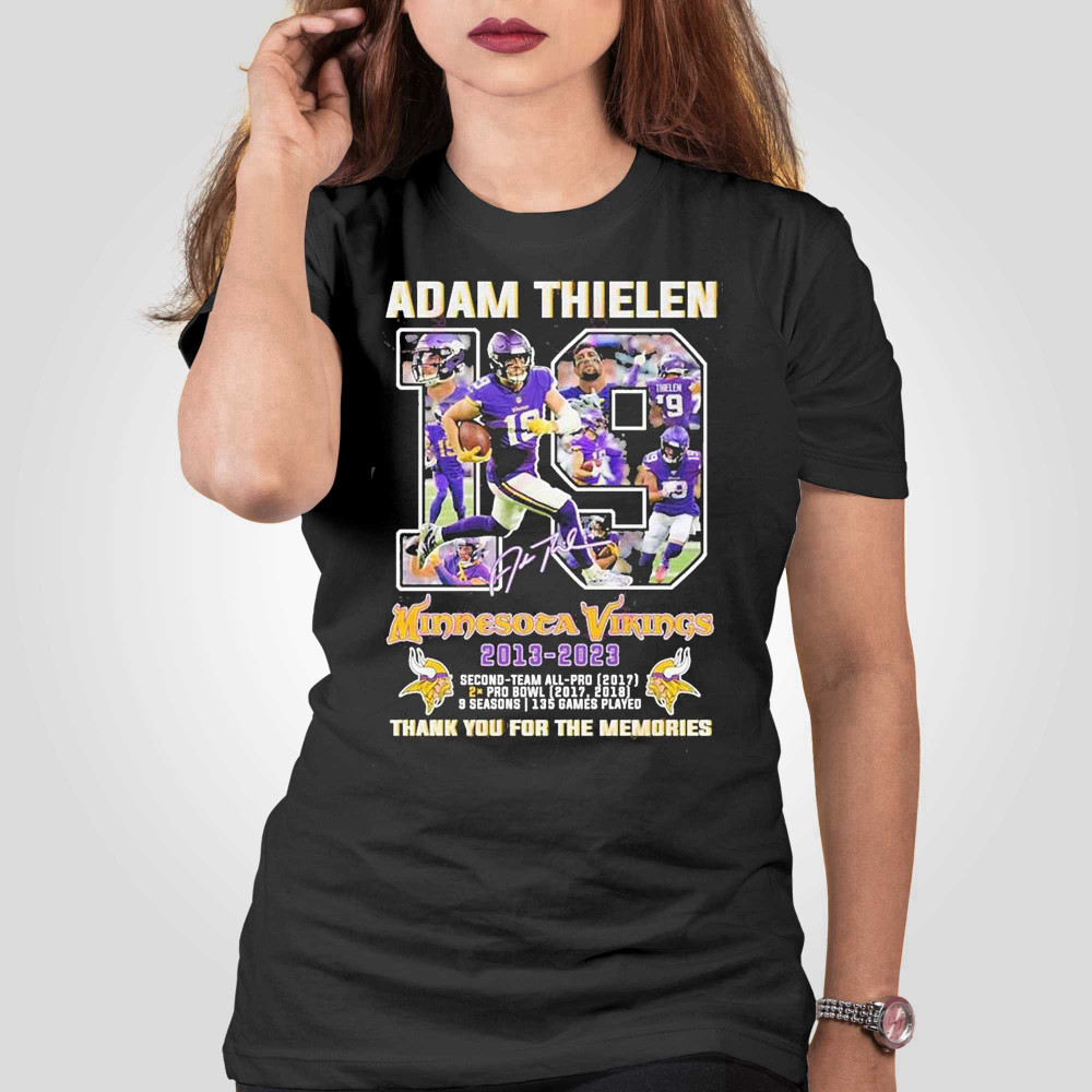 Thank You For The Memories Adam Thielen 19 Minnesota Vikings 2013 – 2023 T-shirt
