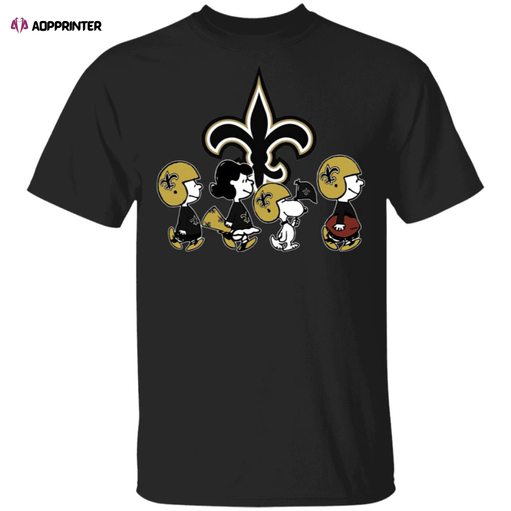 The Peanuts Snoopy And Friends Cheer For The New Orleans Saints NFL Shirt
