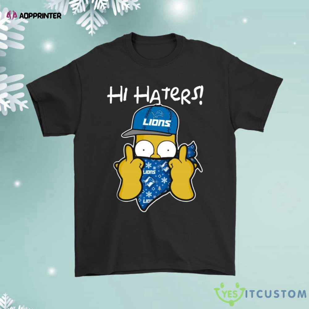 The Simpsons Christmas Gangster Hi Hater Detroit Lions Shirt