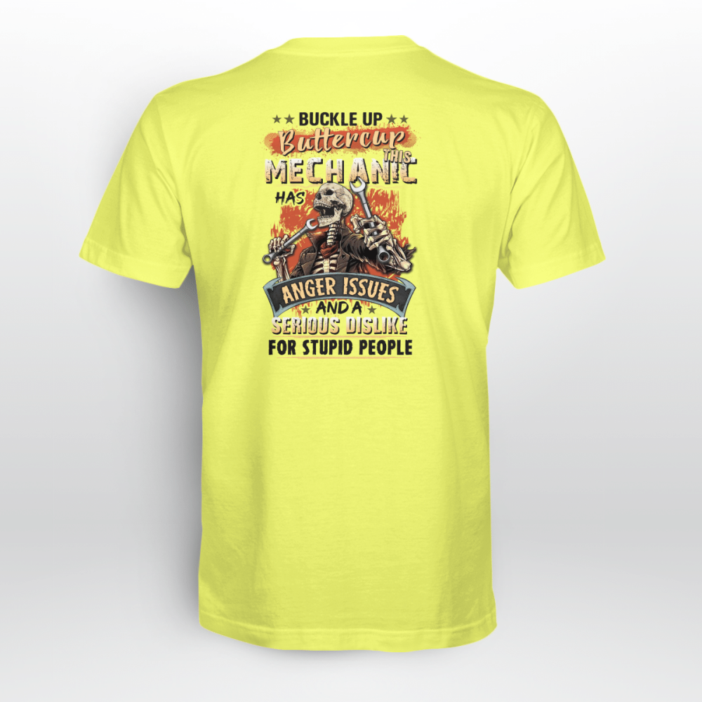 This Mechanic Has Anger Issue – Daisey Yellow T-shirt For Men And Women