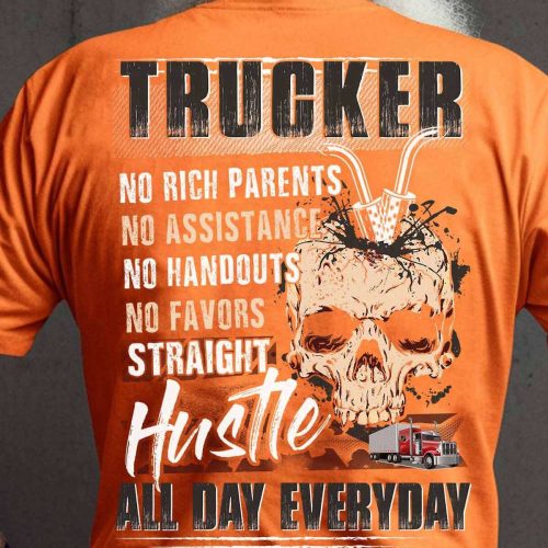 Trucker Hustle All Day Everyday T-shirt Gift For Father And Truckers