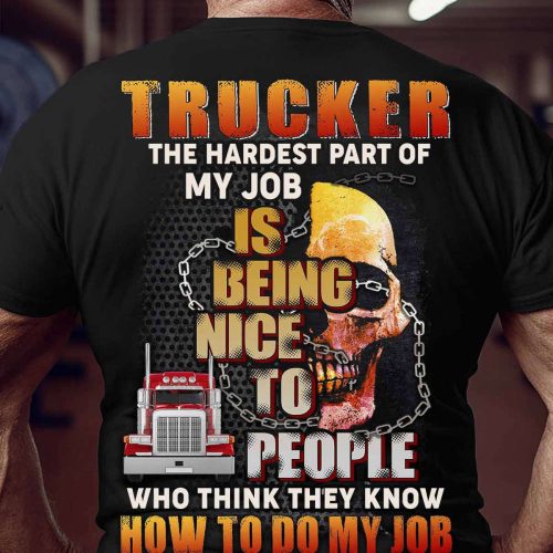 Trucker American Flag Truck Driver Gift T-shirt For Men And Women