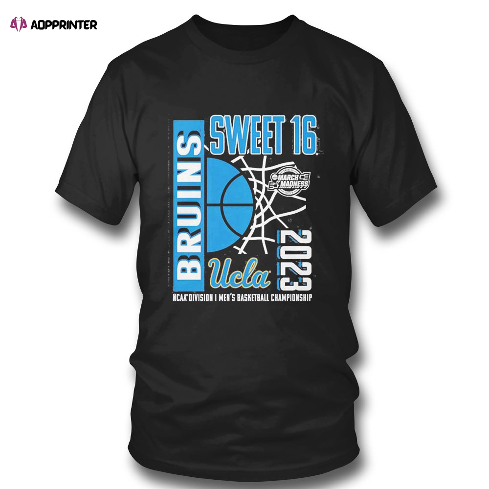 Ucla Bruins Mens Basketball Ncaa March Madness Sweet Sixteen 2023 T-shirt