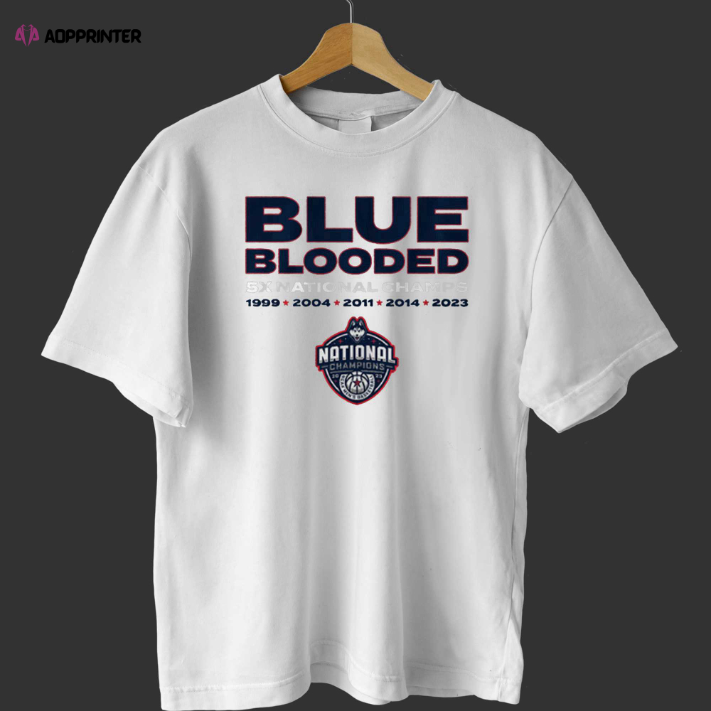 Uconn Basketball Blue Blooded T-shirt For Men And Women