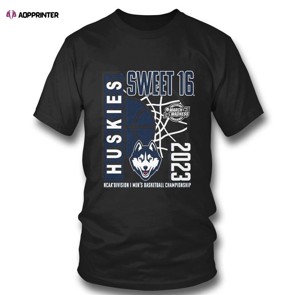 Uconn Mens Basketball Ncaa March Madness Sweet Sixteen 2023 T-shirt