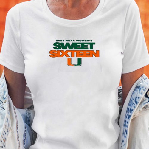 University Of Miami Women’s Basketball 2023 Sweet 16 T-shirt