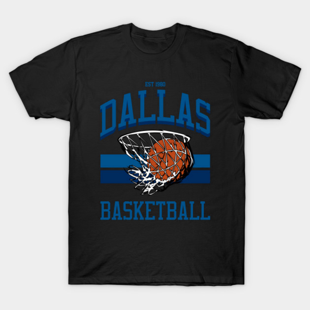 Varsity Style Dallas Basketball T-Shirt, Sport Inspired, Shirt Gift For Family