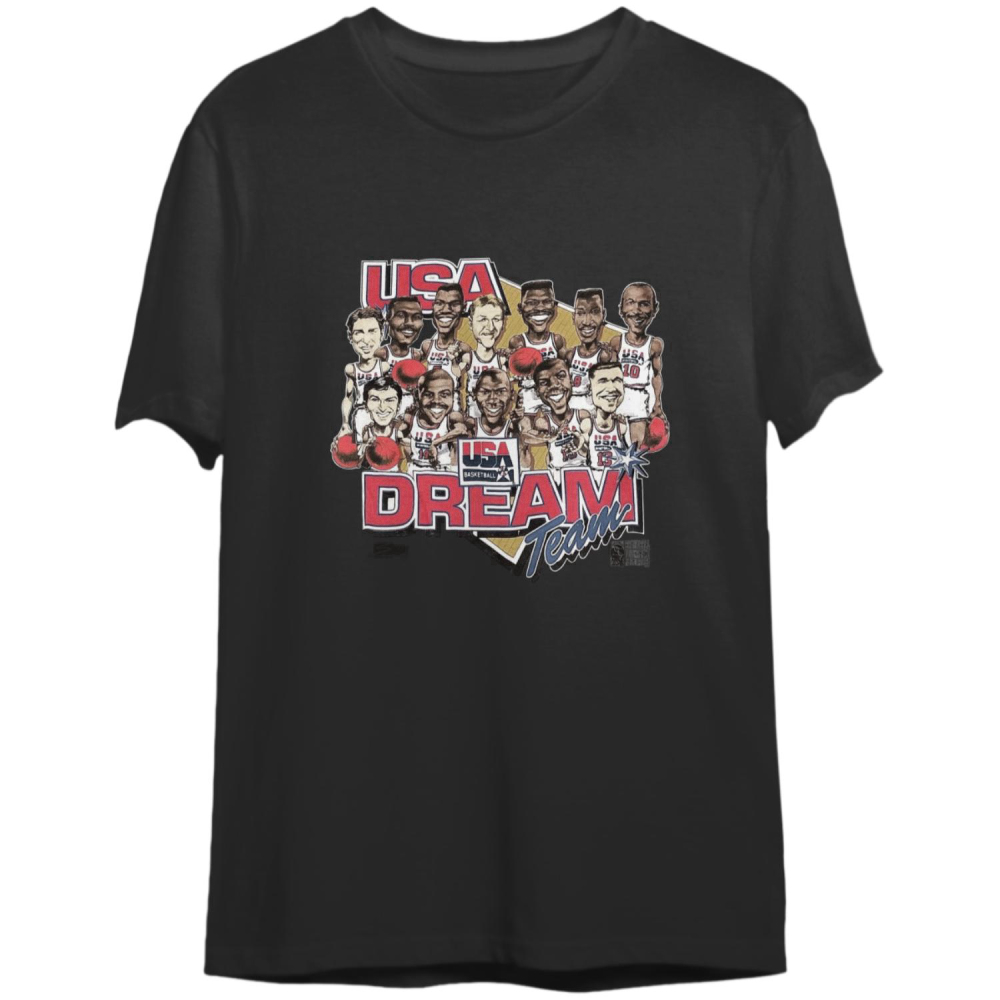 Vintage 1992 USA Dream Team Basketball Barcelona Olympics Salem T Shirt
