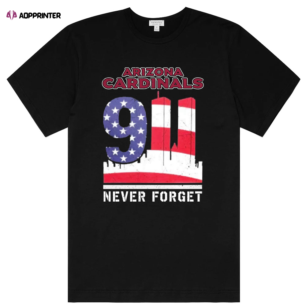 Vintage Arizona Cardinals Shirt Never Forget Patriot Day Shirt Memories Shirt