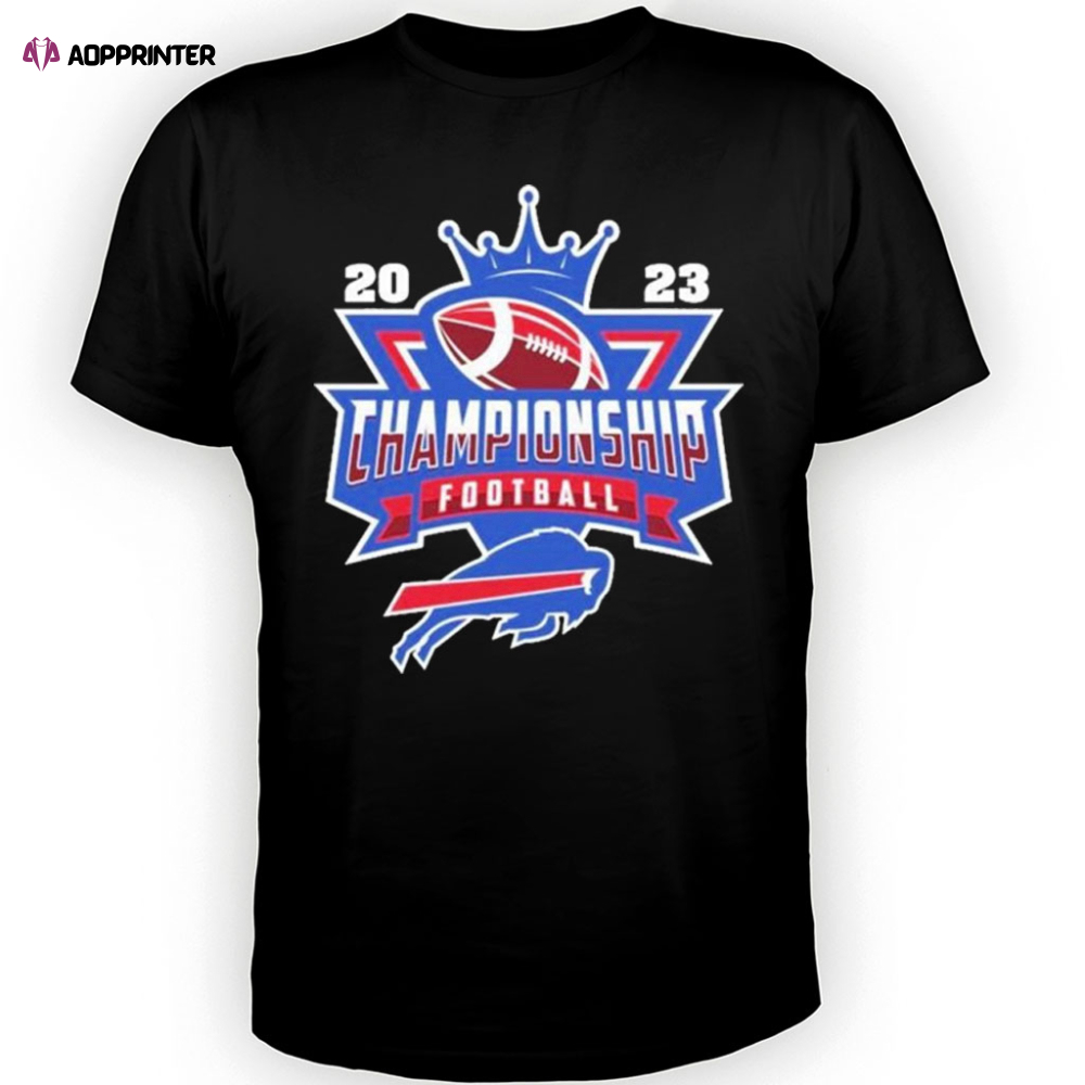 Vintage Buffalo Bills NFL 2023 Championship Crown Logo Shirt Gift Shirt