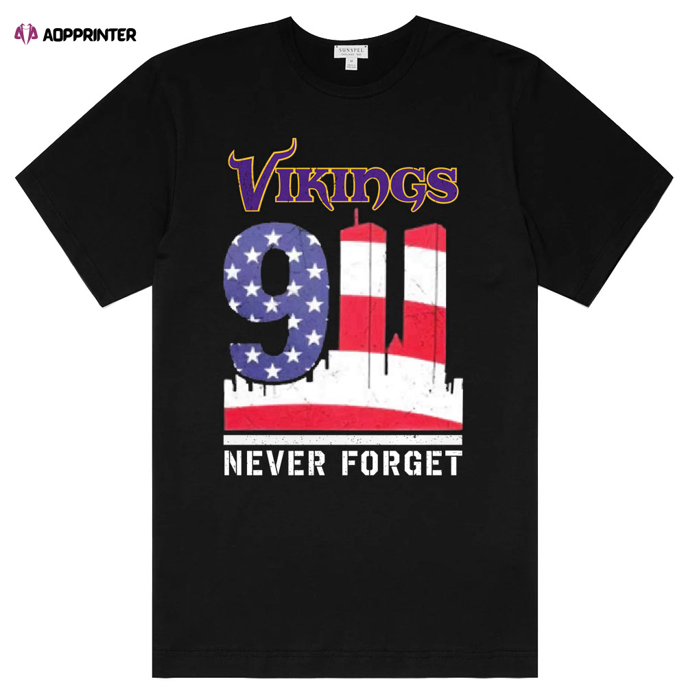 Vintage Minnesota Vikings Shirt Never Forget Patriot Day Memories Shirt