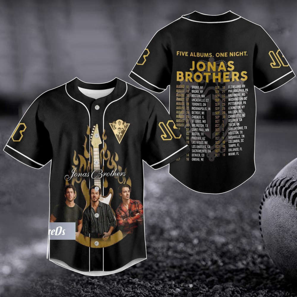 Jonas Brothers 2023 Baseball Jersey & Tour Shirt: Pop Rock Band Merch & Concert Gift
