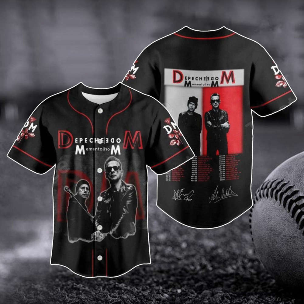 Depeche Mode Baseball Jersey: Official Tour Shirt & Merch – Rock Band Fan Gift