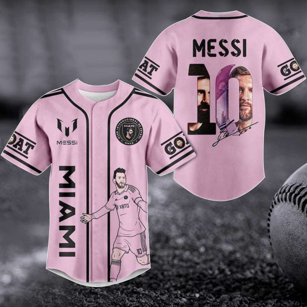 Lionel Messi Signature Baseball Jersey – Miami Football Club 2023 Shirt: Perfect Gift for Fans