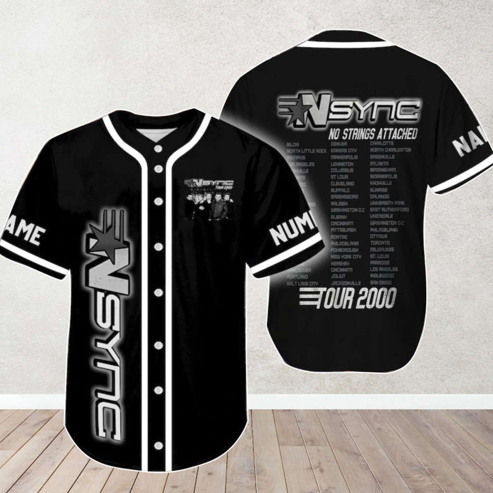 Nsync No Strings Attached Tour 2000 Baseball Jersey – Reunion Era Shirt Music Merch & Gift for Fans