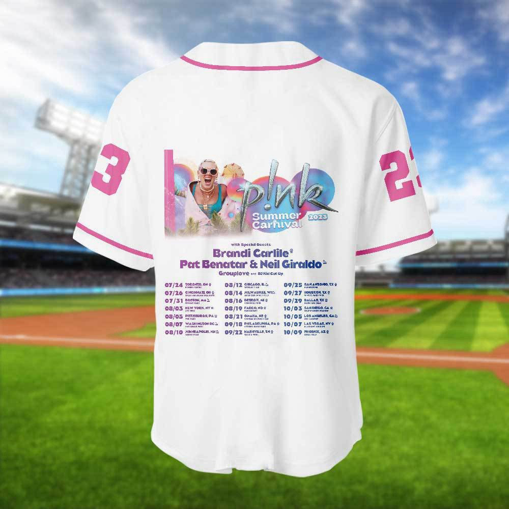 Pink Summer Carnival 2023 Tour Baseball Jersey: The Ultimate Gift for Pink Fans!