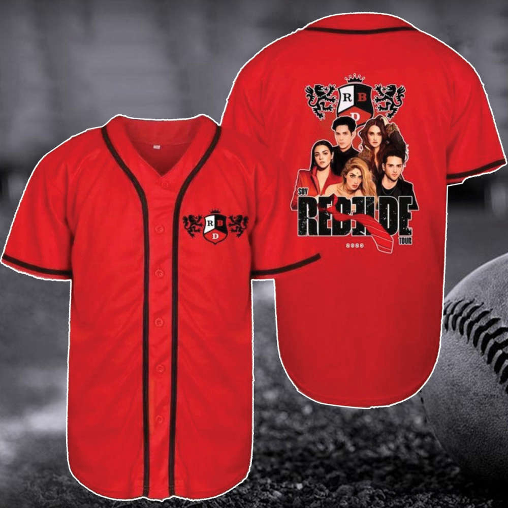 RBD Mexican Band Logo Baseball Jersey – Soy Rebelde Tour 2023 Music Merch Concert