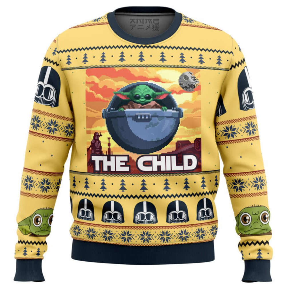 Comfimerch Baby Yoda the Child Mandalorion Star Wars Ugly Christmas Sweater