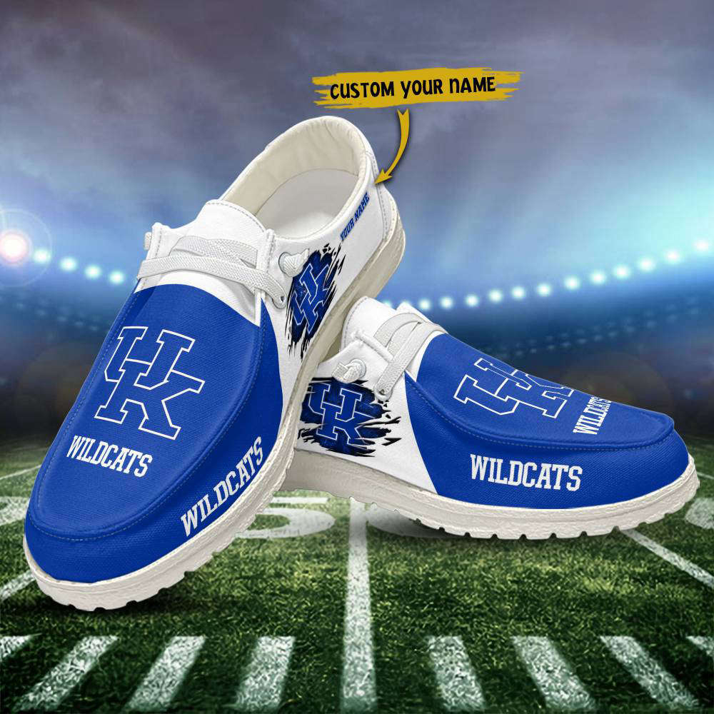 Kentucky Wildcats NCAA Personalized Hey Dude Sports Shoes – Custom Name Design Perfect Gift For Fans – 1stShark Exclusive