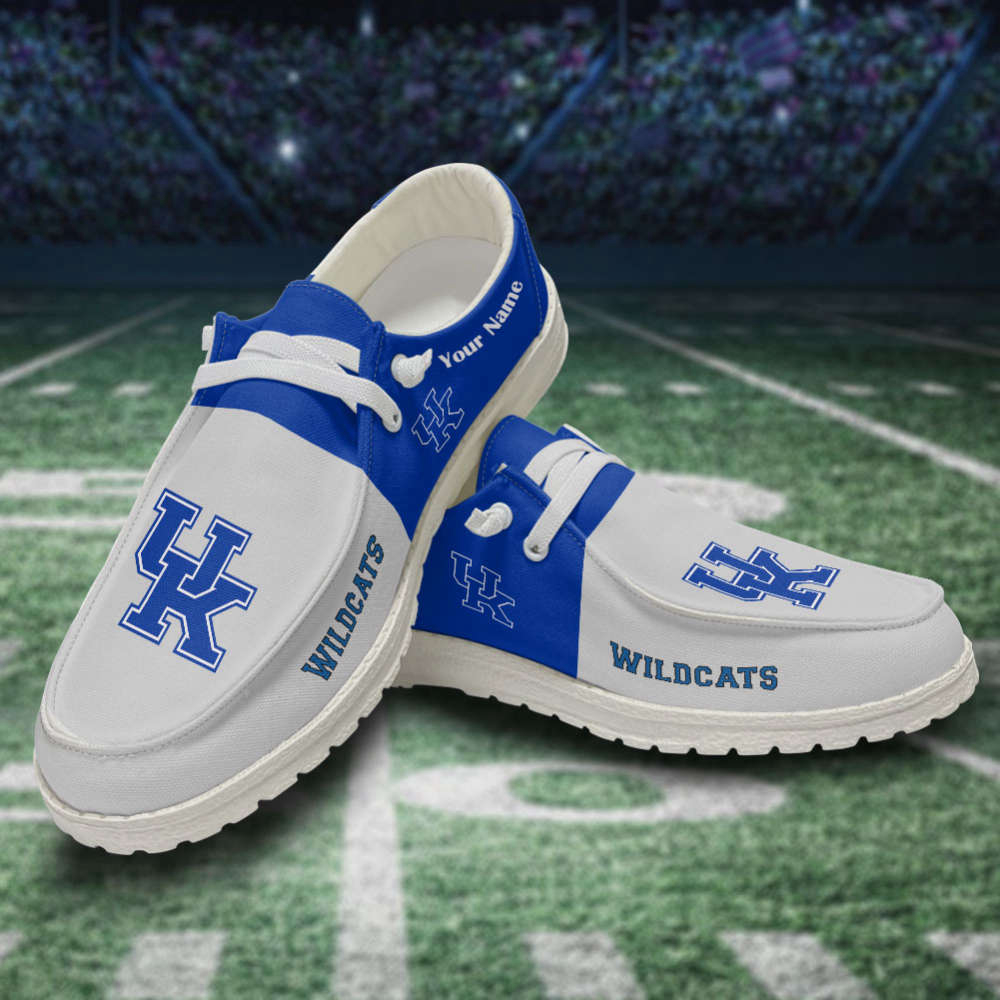 Kentucky Wildcats NCAA Personalized Hey Dude Sports Shoes – Custom Name Design Perfect Gift For Fans