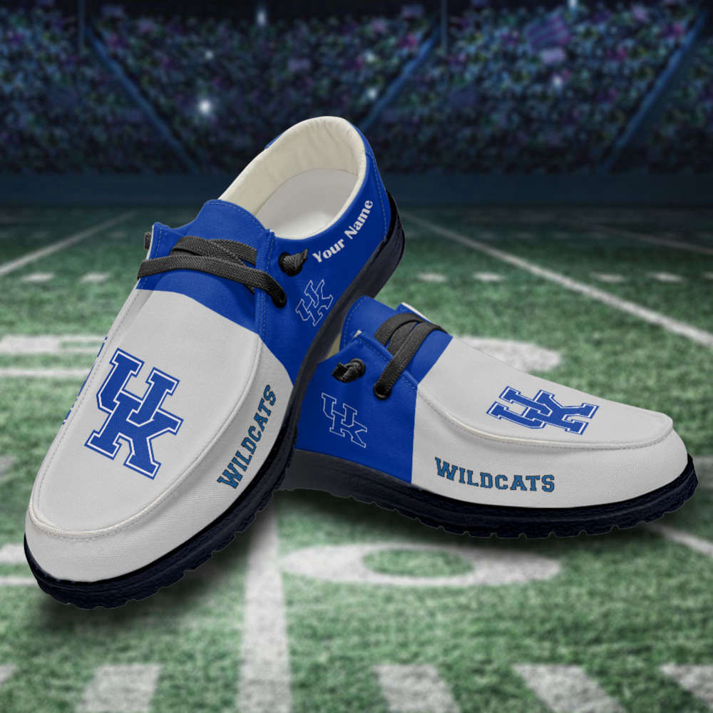 Kentucky Wildcats NCAA Personalized Hey Dude Sports Shoes – Custom Name Design Perfect Gift For Fans