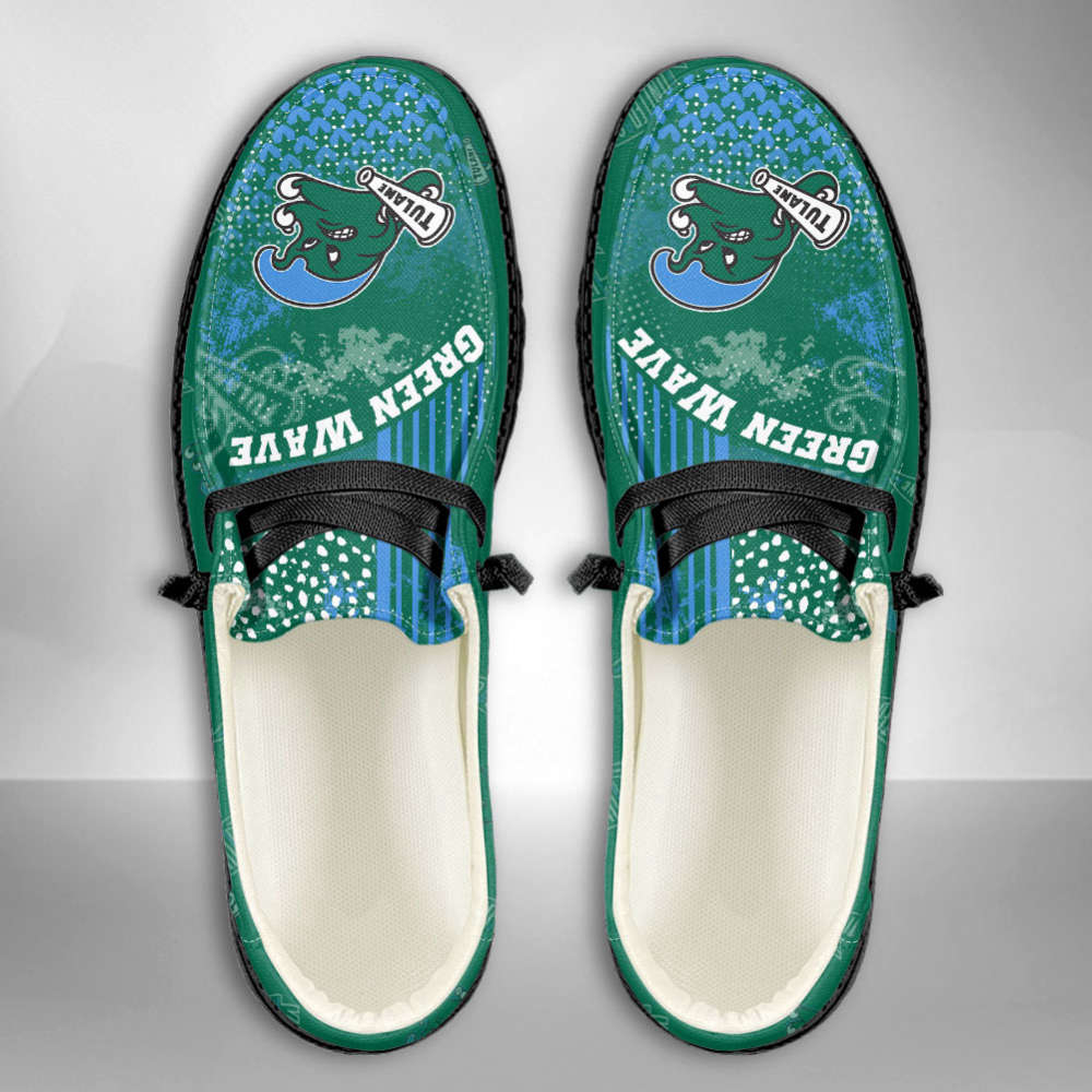 NCAA Tulane Green Wave Custom Name Hey Dude Shoes Fan Gift