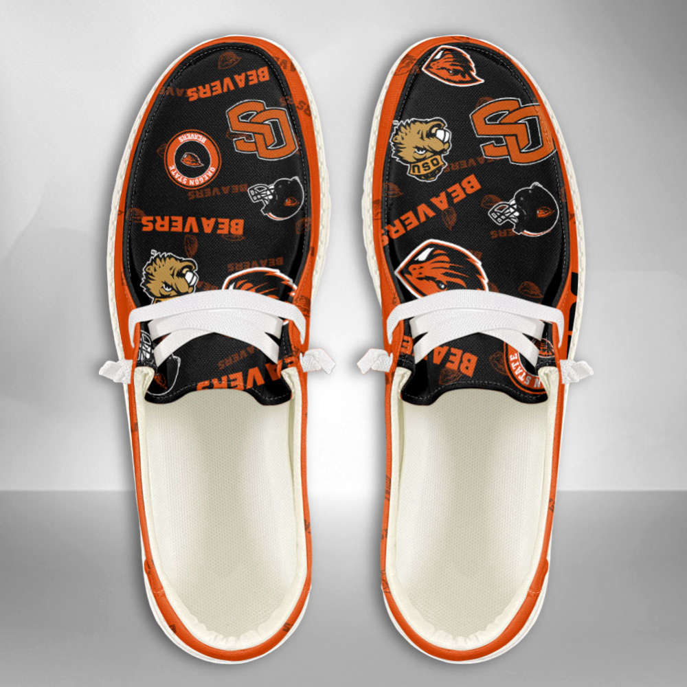 NCAA Oregon State Beavers Custom Name Hey Dude Shoes 01 M7 – 1stShark Exclusive