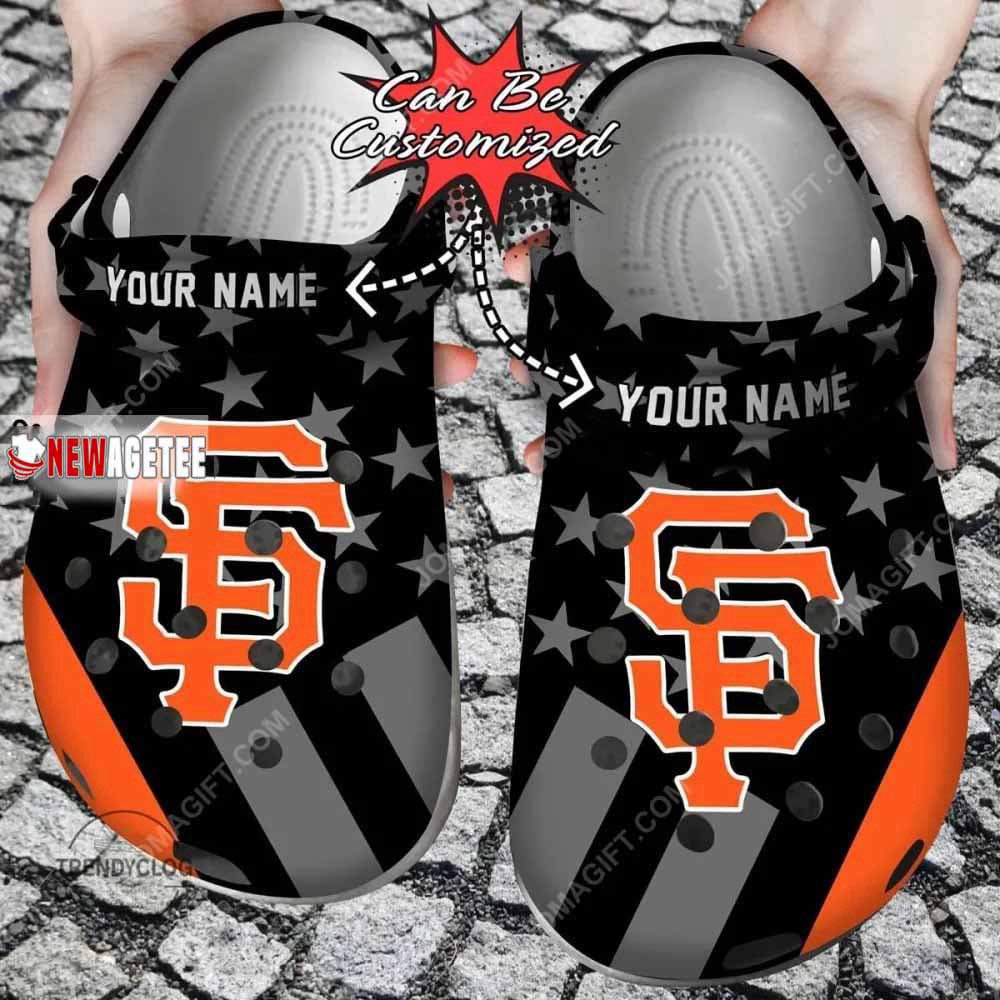 Mlb San Francisco Giants Star Flag Custom Name Crocs Clog Fan Gift