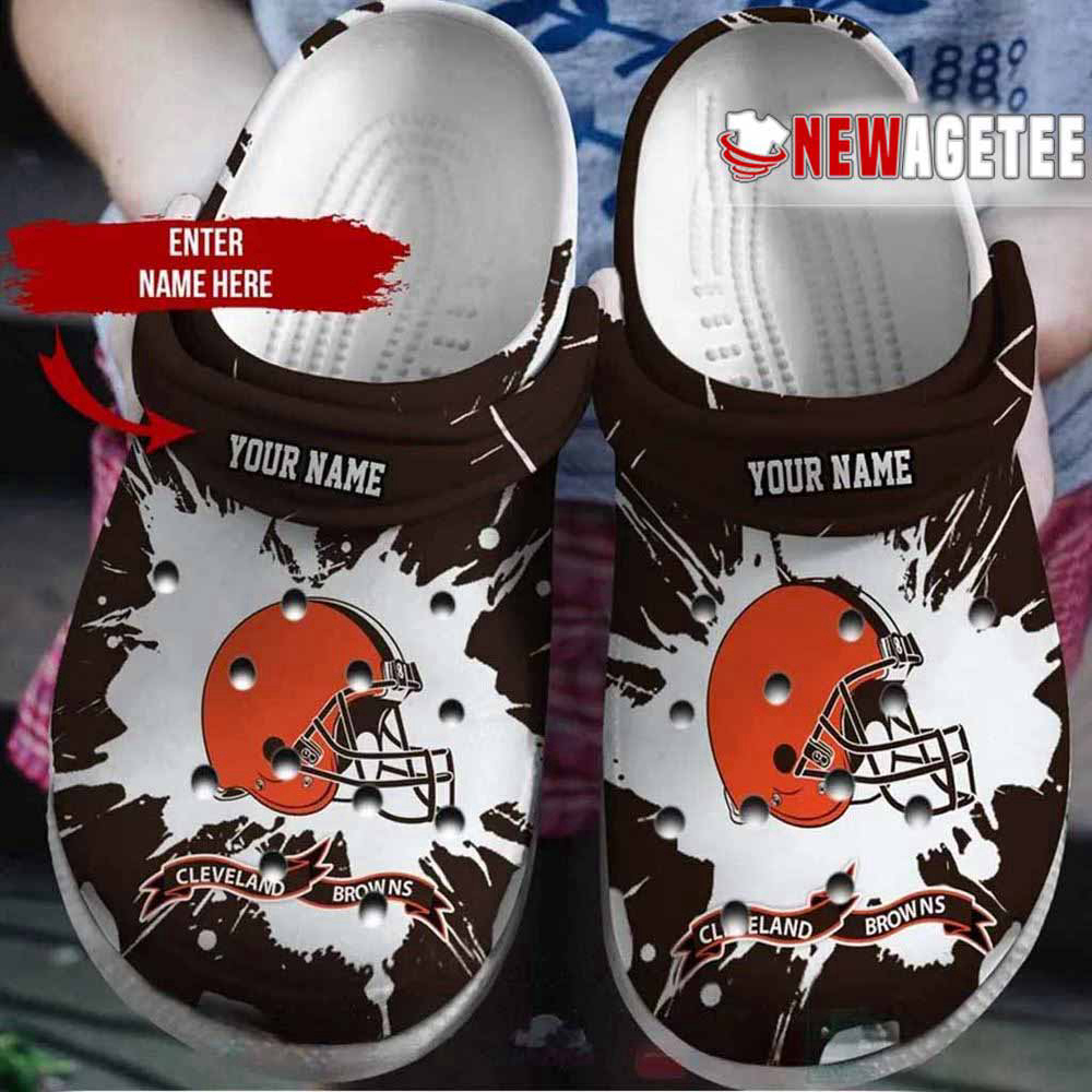 Nfl Cleveland Browns Custom Name Crocs Clog Fan Gift