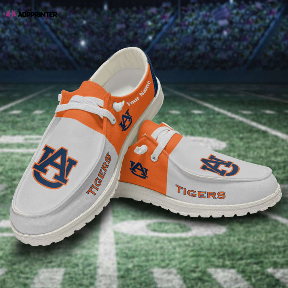 Auburn Tigers NCAA Personalized Hey Dude Sports Shoes – Custom Name Design Perfect Gift For Fans