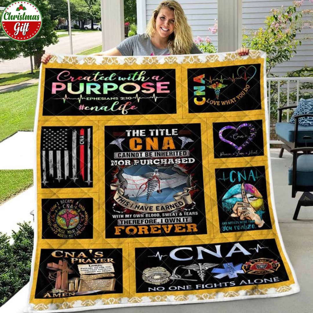 Awesome CNA-Black-CNA-Quilt Blanket-#151122BLANDEG1FCNAZ4QB Christmas Birthday Gift